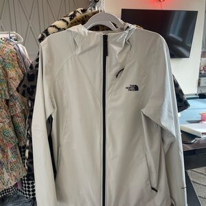 North Face Dryvent White All Weather Lightweight Womens Hooded Jacket